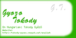 gyozo tokody business card